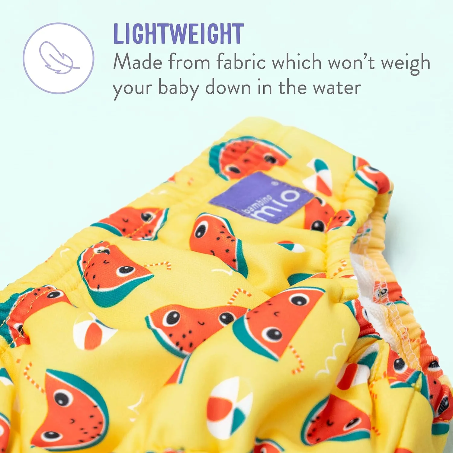 Bambino Mio Reusable Swim Diaper, Lemon Twist, Medium (6-12 Months)