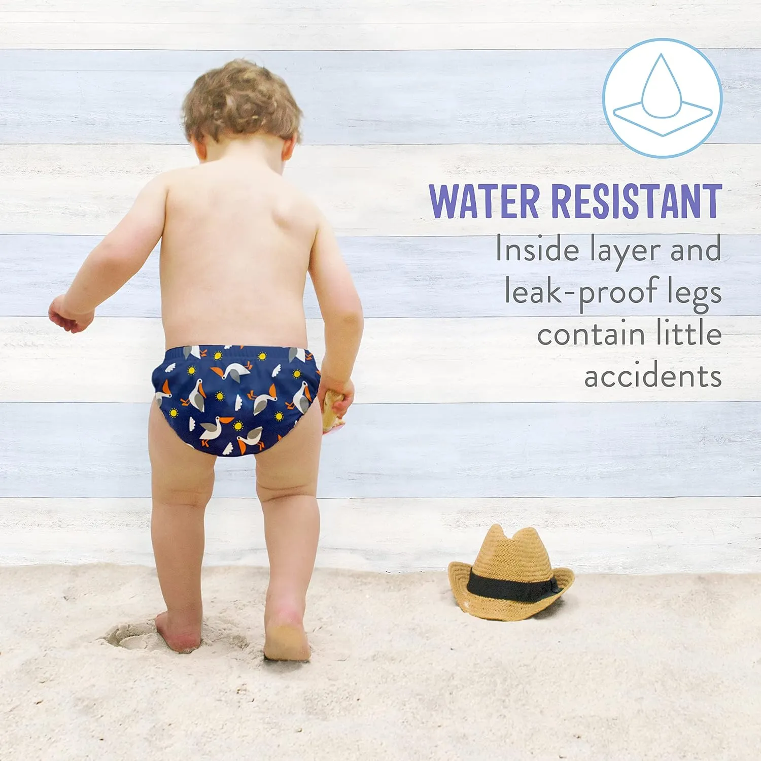 Bambino Mio Reusable Swim Diaper, Lemon Twist, Medium (6-12 Months)