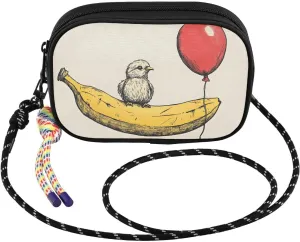 Banana Bird Balloon Crossbody Bag for Women Cell Phone Purses Women's Small Shoulder Handbags Wallet Purse with Strap