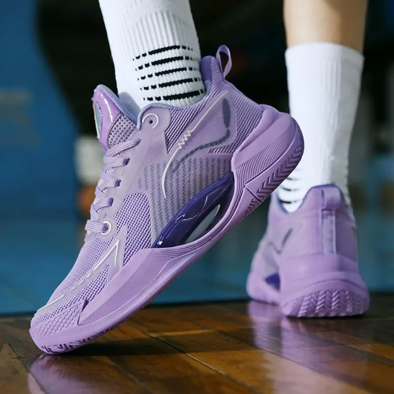Basketball Shoes for Women and Men Anti Slip Wear Resistant Super Light Basketball Sneakers Outdoor Cushioning Workout Running Sneakers
