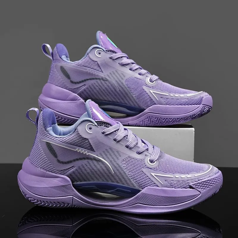 Basketball Shoes for Women and Men Anti Slip Wear Resistant Super Light Basketball Sneakers Outdoor Cushioning Workout Running Sneakers