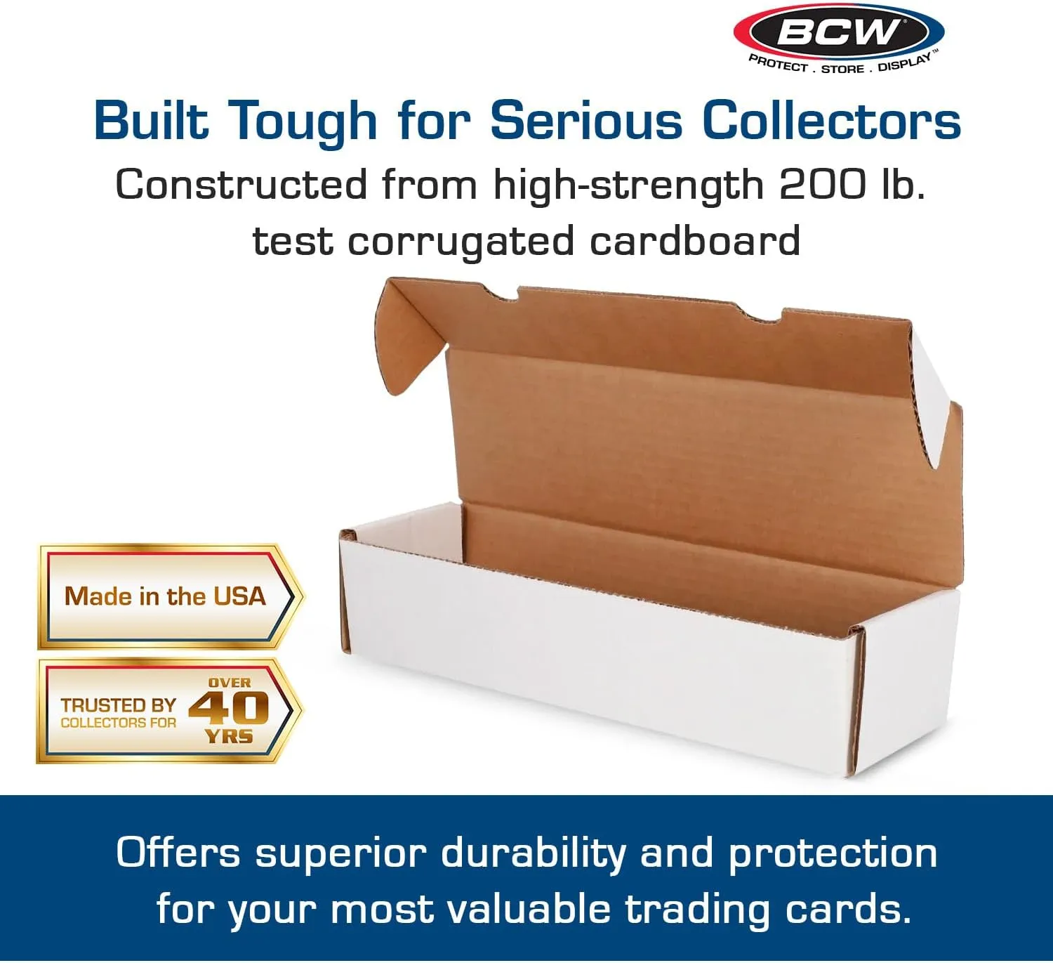 BCW Single Row Gaming Card Storage Box - 5ct | 1000 Count Holder Box | Corrugated Paper Cardboard Holder | Card Storage Box For Bulk CCG Collection Organization