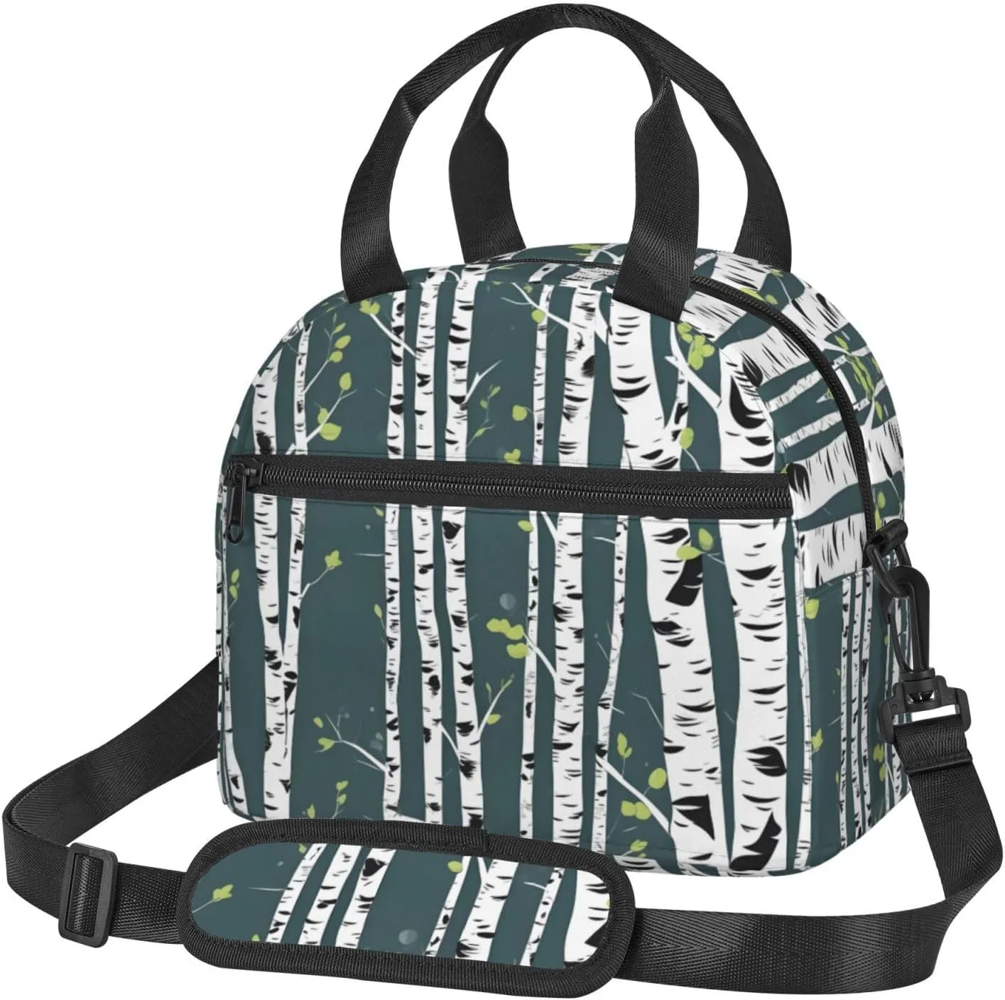 Beauty Birch Tree Insulated Lunch Bag Lunch Box For Women Men Reusable Tote For Office Gym Outings