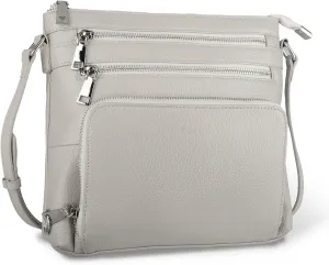 befen Genuine Leather Crossbody Bags for Women, Lightweight Medium Anti-Theft Shoulder Purse with Built in RFID Wallet