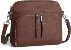 befen Genuine Leather Crossbody Purses for Women, Women's Small Crossbody Shoulder Bag with Built in RFID Wallet