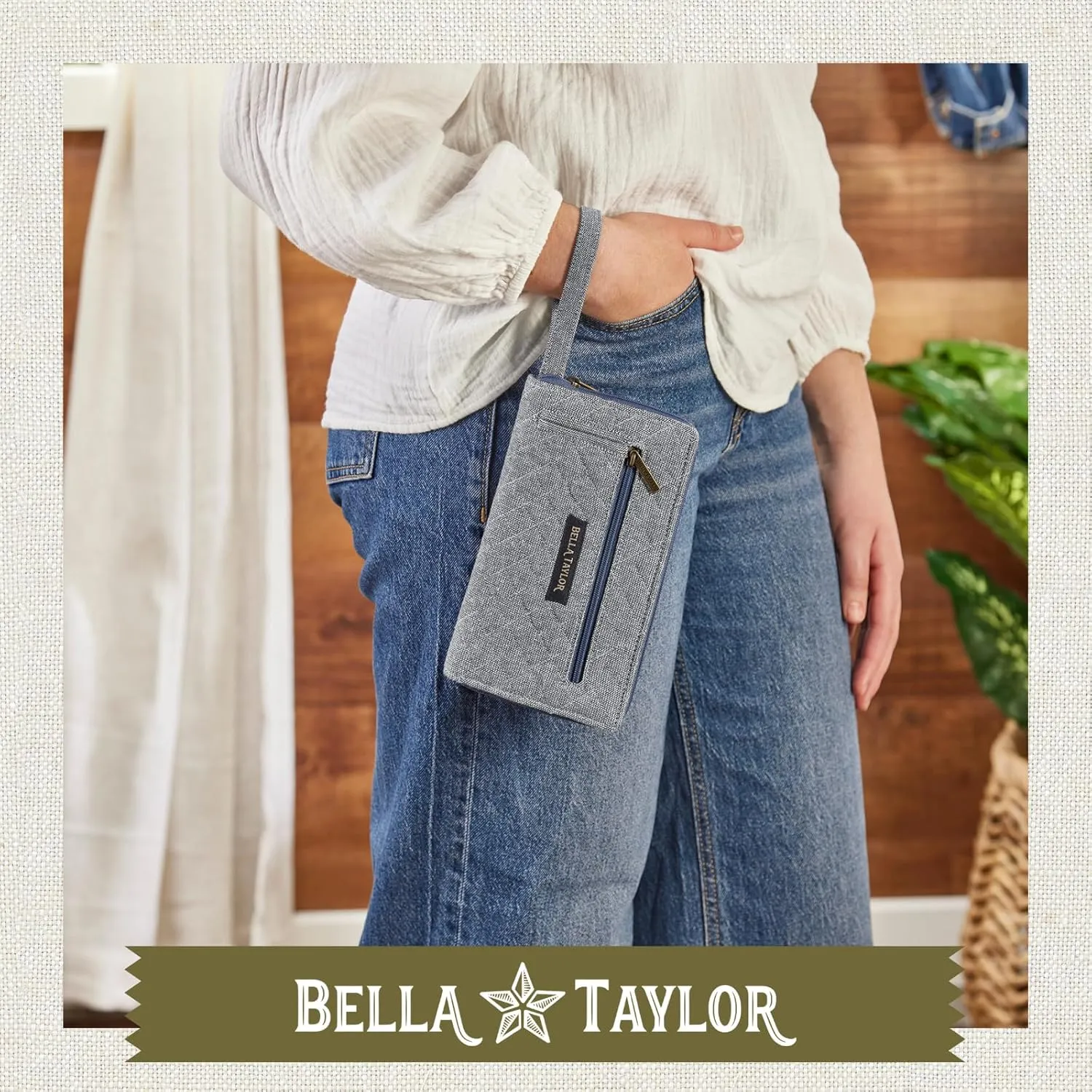 Bella Taylor Wrist Strap Wallet for Women | Multi Card Zip Around Wallet with RFID Protection and Wristlet Strap