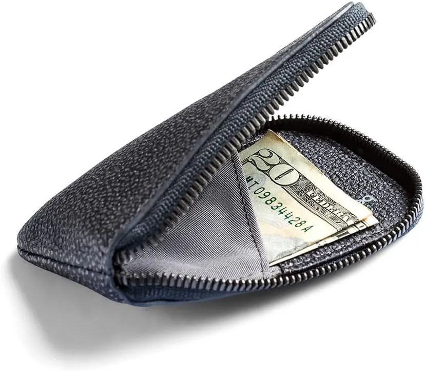 Bellroy Card Pocket (Small Leather Zipper Card Holder Wallet, Holds 4-15 Cards, Coin Pouch, Folded Note Storage)
