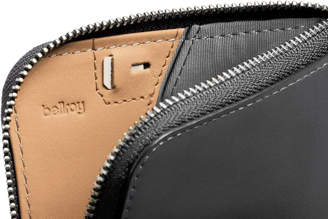 Bellroy Card Pocket (Small Leather Zipper Card Holder Wallet, Holds 4-15 Cards, Coin Pouch, Folded Note Storage)