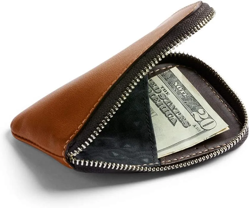 Bellroy Card Pocket (Small Leather Zipper Card Holder Wallet, Holds 4-15 Cards, Coin Pouch, Folded Note Storage)