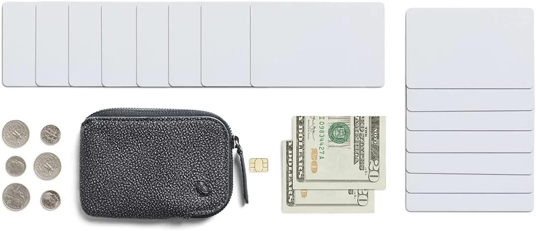 Bellroy Card Pocket (Small Leather Zipper Card Holder Wallet, Holds 4-15 Cards, Coin Pouch, Folded Note Storage)