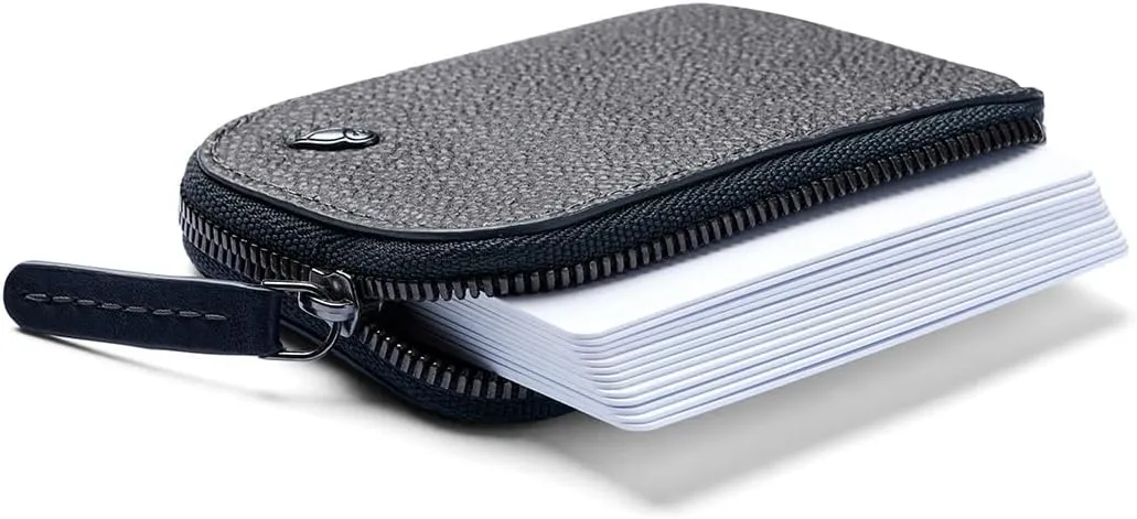 Bellroy Card Pocket (Small Leather Zipper Card Holder Wallet, Holds 4-15 Cards, Coin Pouch, Folded Note Storage)