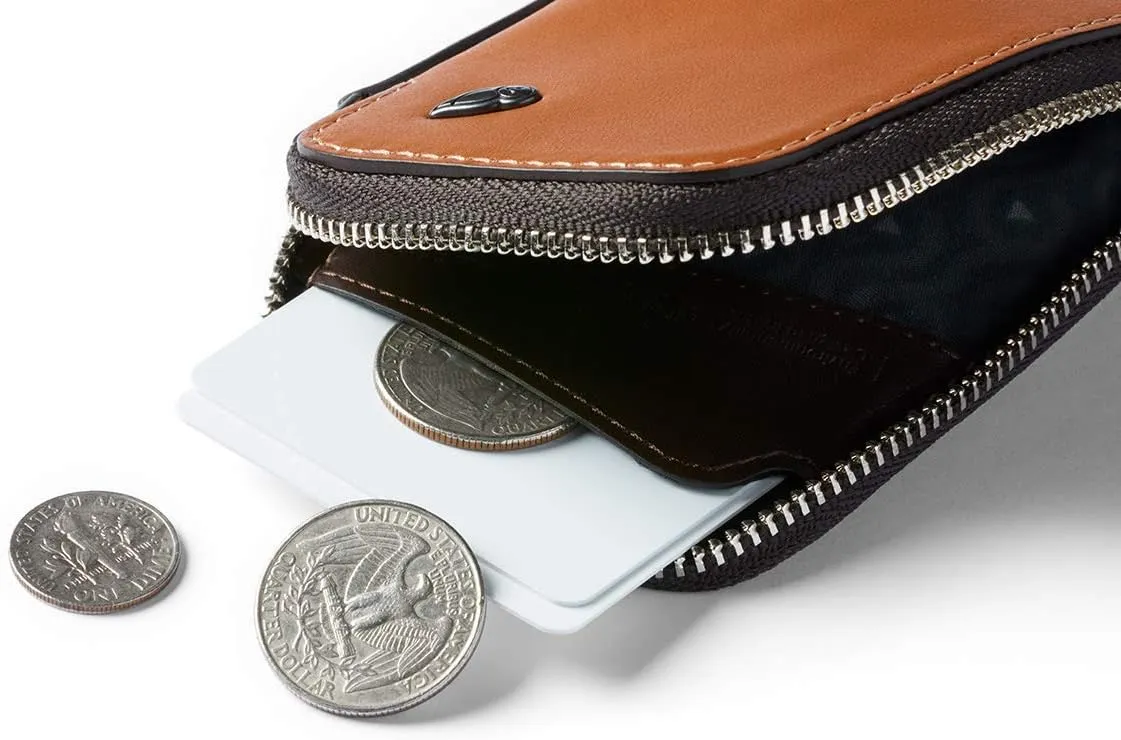 Bellroy Card Pocket (Small Leather Zipper Card Holder Wallet, Holds 4-15 Cards, Coin Pouch, Folded Note Storage)