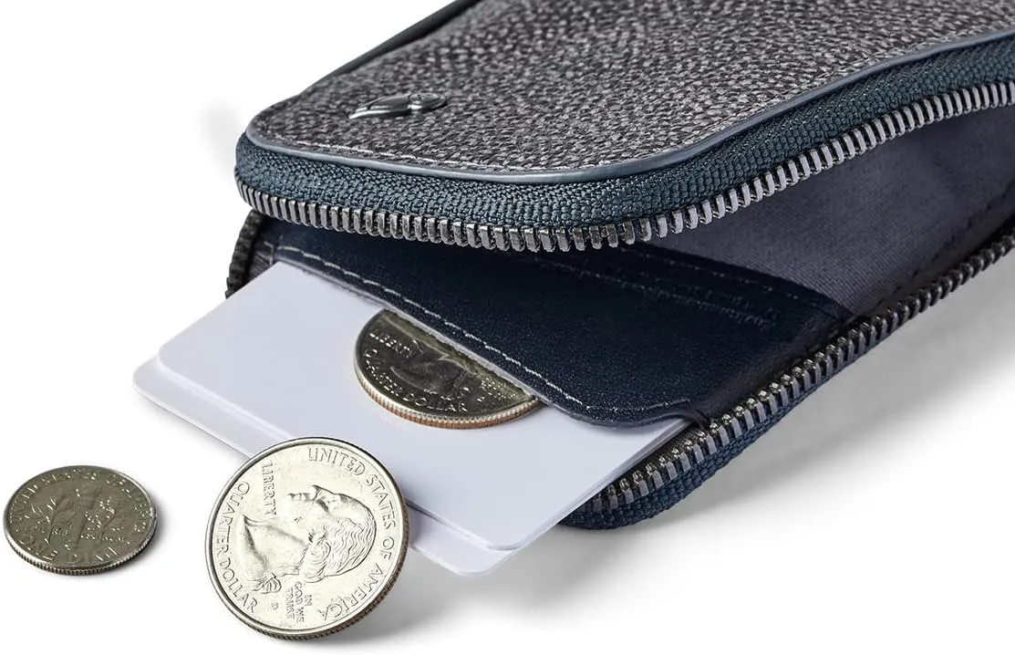 Bellroy Card Pocket (Small Leather Zipper Card Holder Wallet, Holds 4-15 Cards, Coin Pouch, Folded Note Storage)