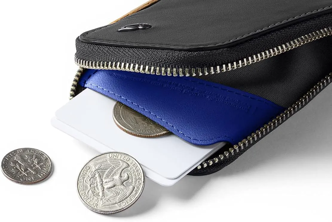 Bellroy Card Pocket (Small Leather Zipper Card Holder Wallet, Holds 4-15 Cards, Coin Pouch, Folded Note Storage)