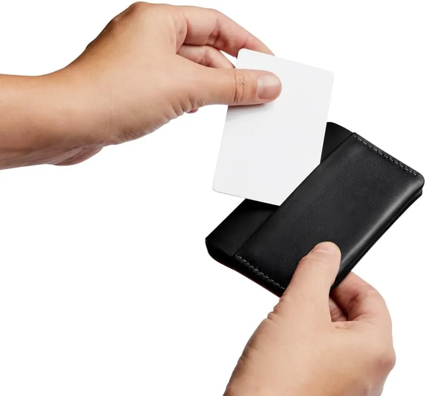 Bellroy Under Cover (slimline leather card wallet/holder with card storage, quick access slot, plus space for folded bills) - Black