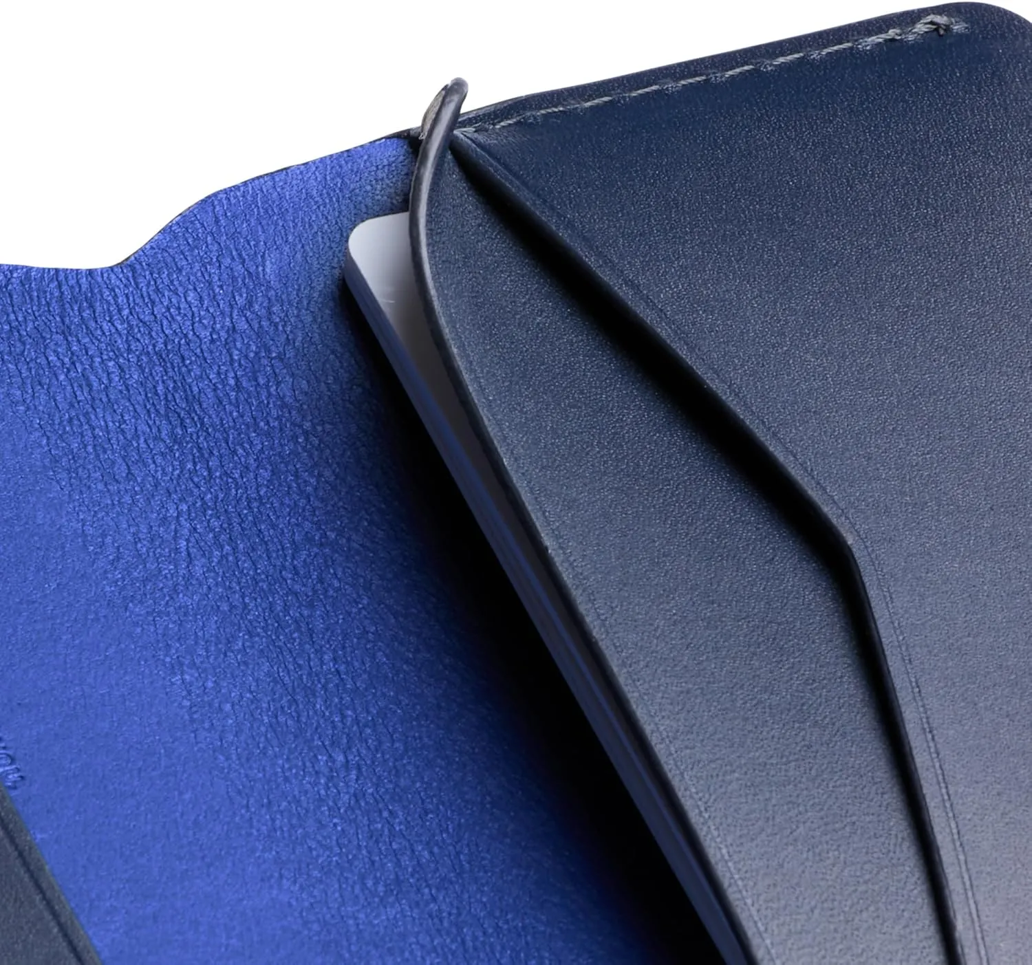 Bellroy Under Cover (slimline leather card wallet/holder with card storage, quick access slot, plus space for folded bills) - Navy