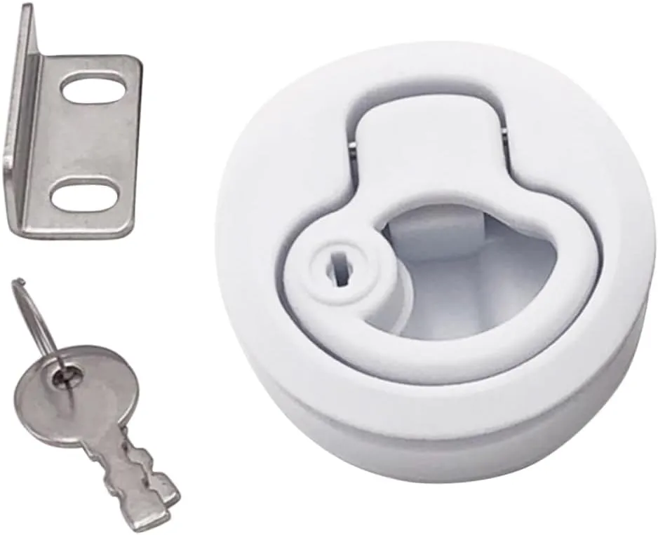 BESPORTBLE 3pcs Flush Pull Latch Lift Handle Marine Key Door Lock Boat Locking Latch Door Locks Boat Deck Latches