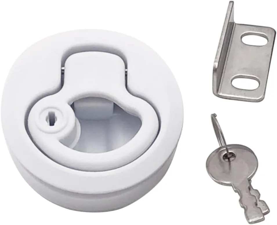 BESPORTBLE 3pcs Flush Pull Latch Lift Handle Marine Key Door Lock Boat Locking Latch Door Locks Boat Deck Latches