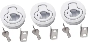 BESPORTBLE 3pcs Flush Pull Latch Lift Handle Marine Key Door Lock Boat Locking Latch Door Locks Boat Deck Latches