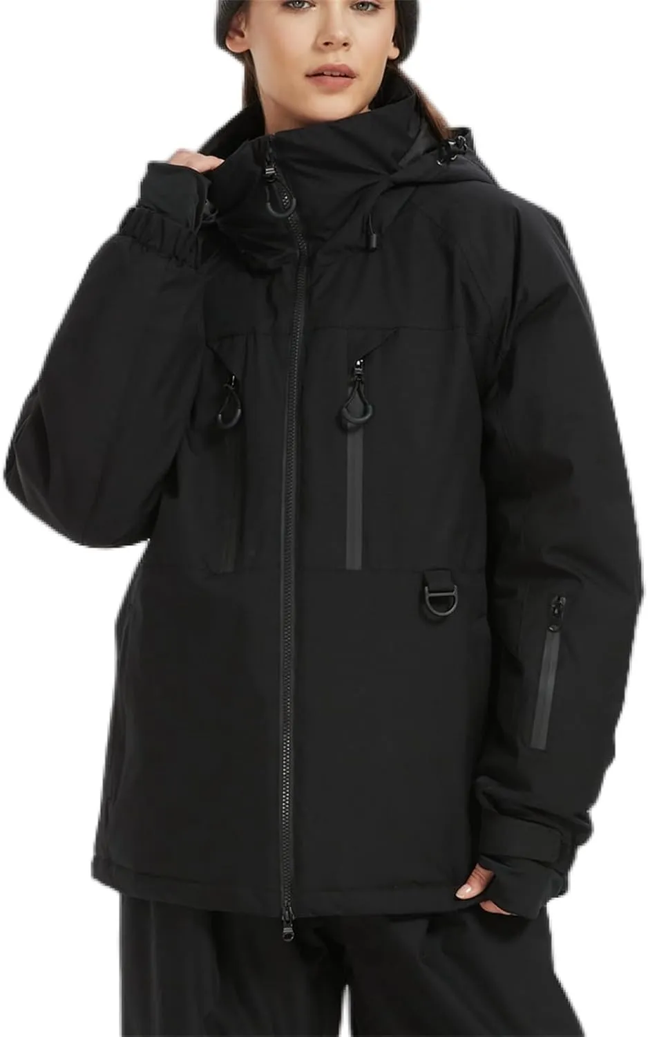 BGX Bluemagic Women's and Men's Waterproof Ski Jacket Warm Winter Snow Coat Mountain Windbreaker Hooded Raincoat Jacket