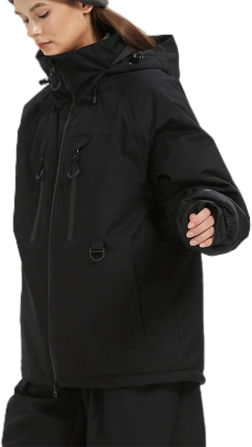 BGX Bluemagic Women's and Men's Waterproof Ski Jacket Warm Winter Snow Coat Mountain Windbreaker Hooded Raincoat Jacket