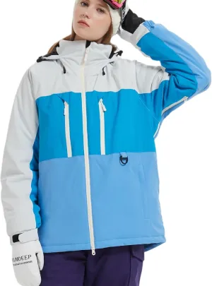 BGX Bluemagic Women's and Men's Waterproof Ski Jacket Warm Winter Snow Coat Mountain Windbreaker Hooded Raincoat Jacket