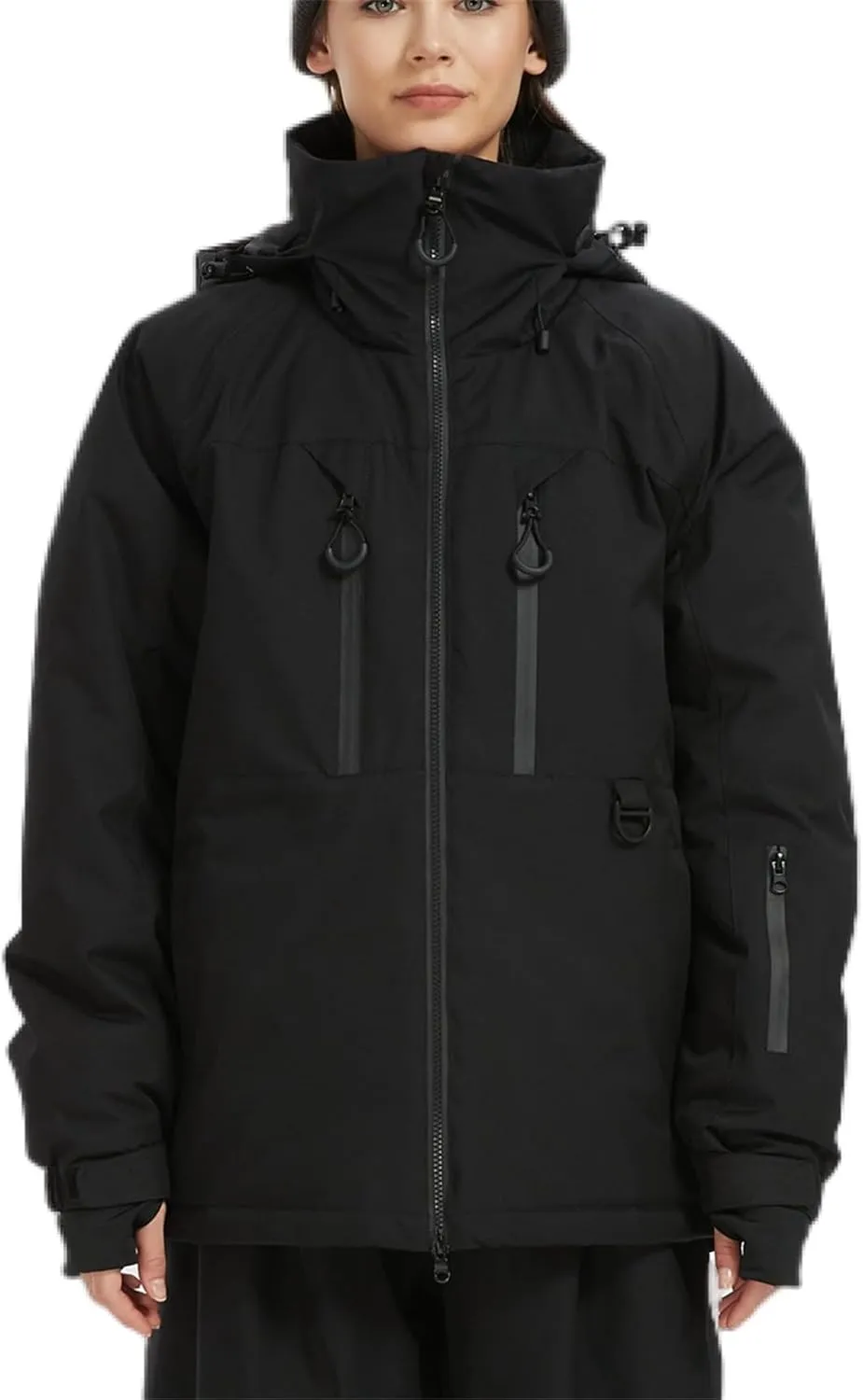 BGX Bluemagic Women's and Men's Waterproof Ski Jacket Warm Winter Snow Coat Mountain Windbreaker Hooded Raincoat Jacket
