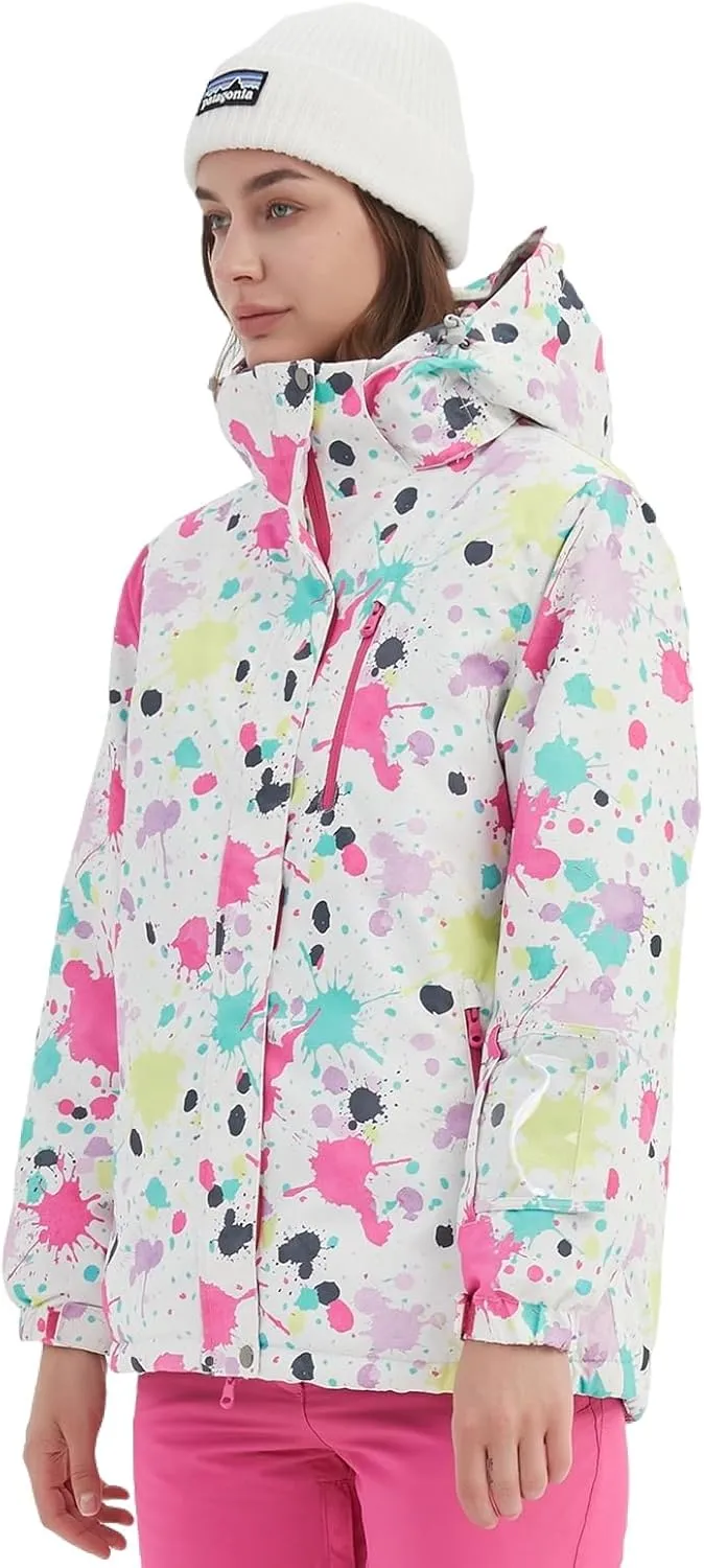 BGX Bluemagic Women's Ski Suit Windproof Waterproof Snowboard Colorful Printed Ski Snow Winter Jacket