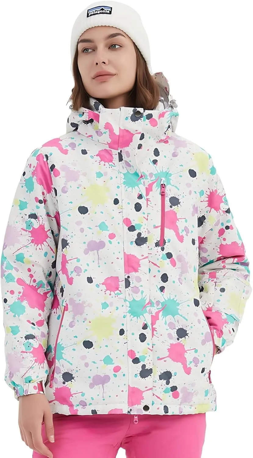 BGX Bluemagic Women's Ski Suit Windproof Waterproof Snowboard Colorful Printed Ski Snow Winter Jacket