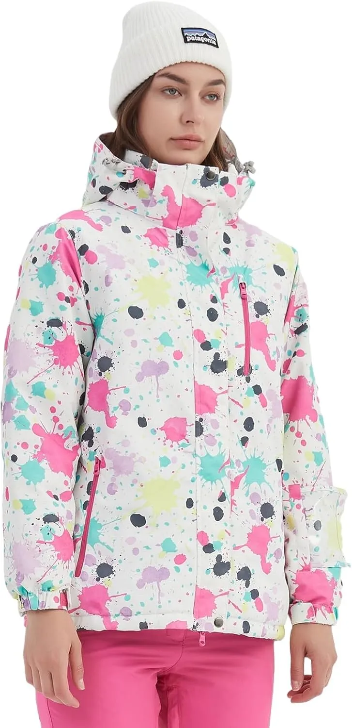 BGX Bluemagic Women's Ski Suit Windproof Waterproof Snowboard Colorful Printed Ski Snow Winter Jacket