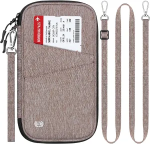 BKNOOU Passport Holder Family Rfid Blocking Travel Document Organizer,Travel Passport Wallet Multiple Passport Holder for Traveling,Family passport holder for 2 4 6 8,Passport Organizer for Men Women