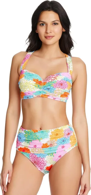 Bleu Rod Beattie Fresh Picks Shirred High-Waist Bottoms Multi 8