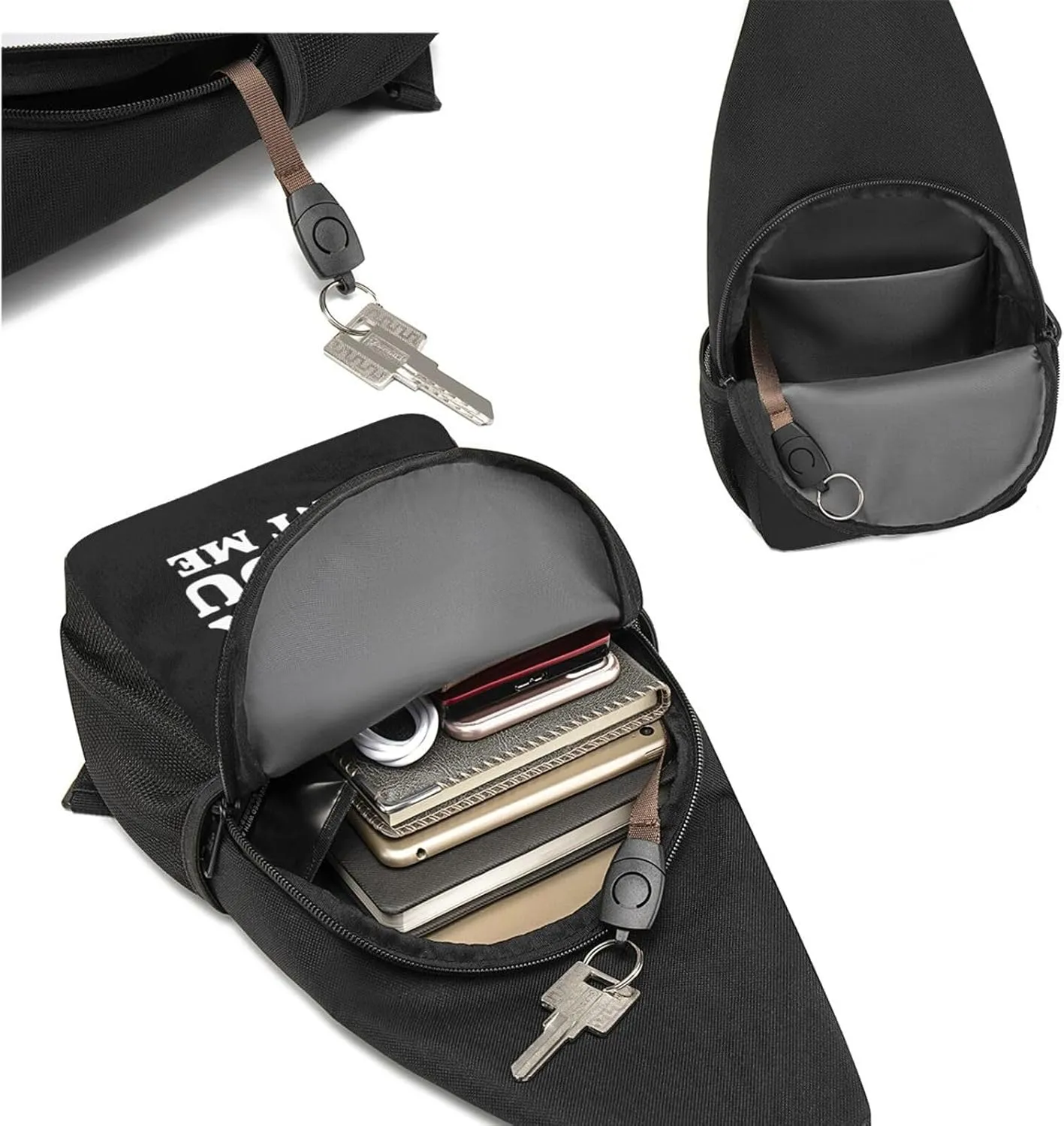 Blink If You Want Me Unisex Chest Bag Lightweight Crossbody Shoulder Bag Travel Pocket Black