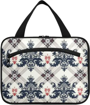 Bohemian Black Pastel hanging travel bag with hook, designer foldable travel bag toiletry for travel must haves hotel porta cosmeticos mujer para cartera