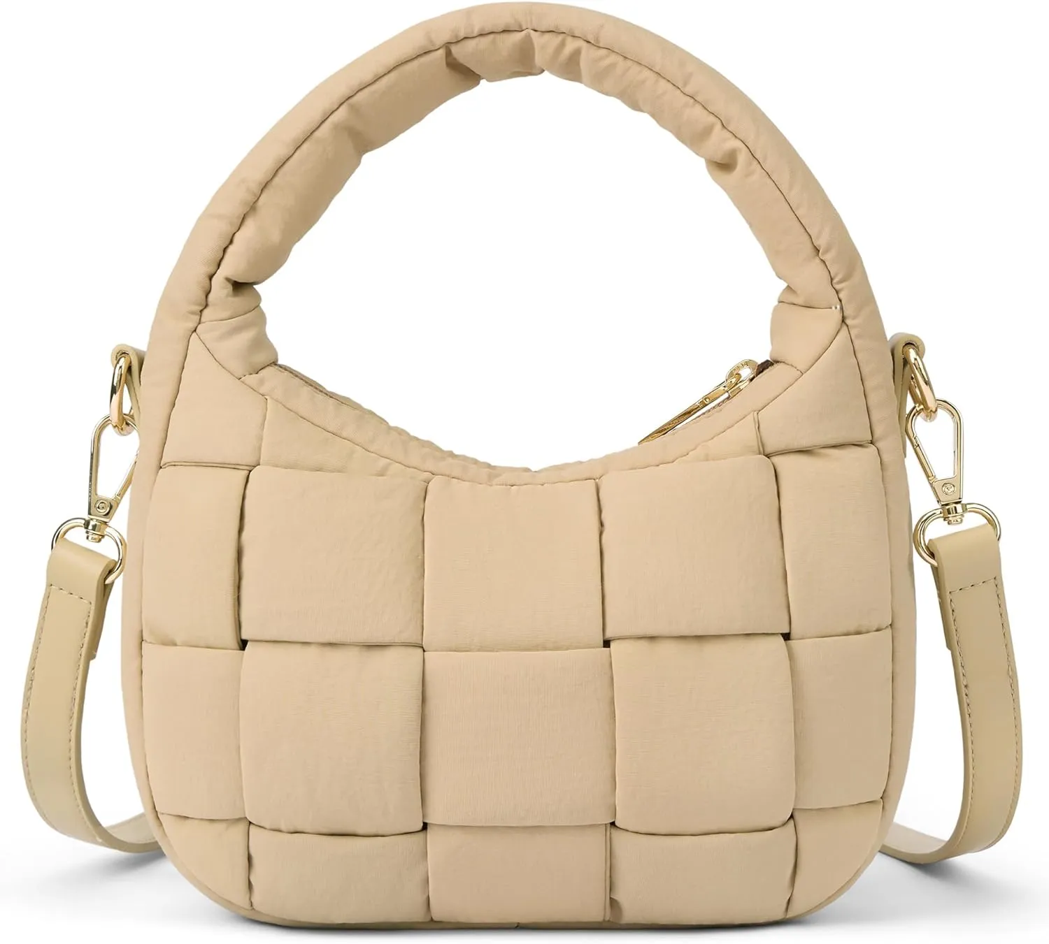 BOSTANTEN Small Puffer Crossbody Bags for Women Trendy Mini Purse Puffy Handbag with Adjustable Strap