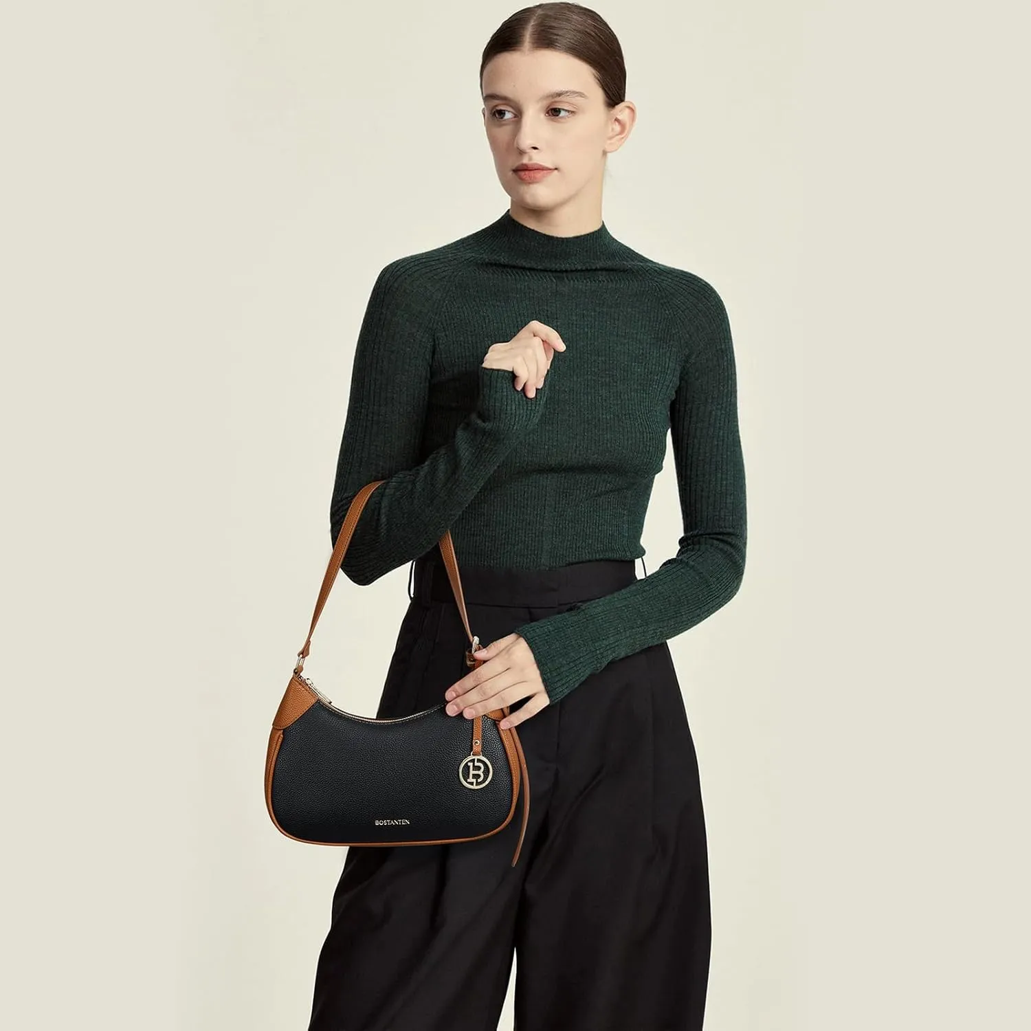 BOSTANTEN Small Purses for Women Trendy Cresent Shoulder Bag Hobo Handbags