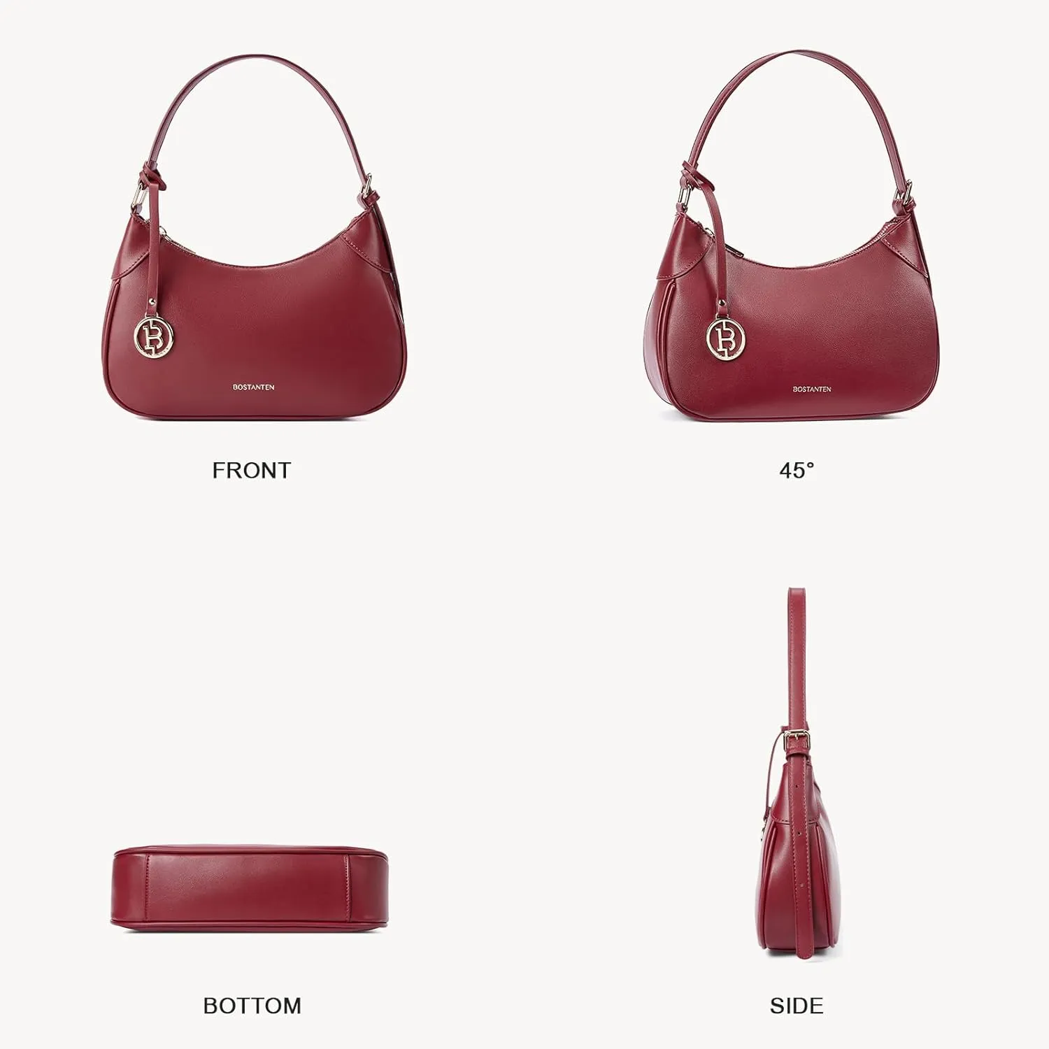 BOSTANTEN Small Purses for Women Trendy Cresent Shoulder Bag Hobo Handbags