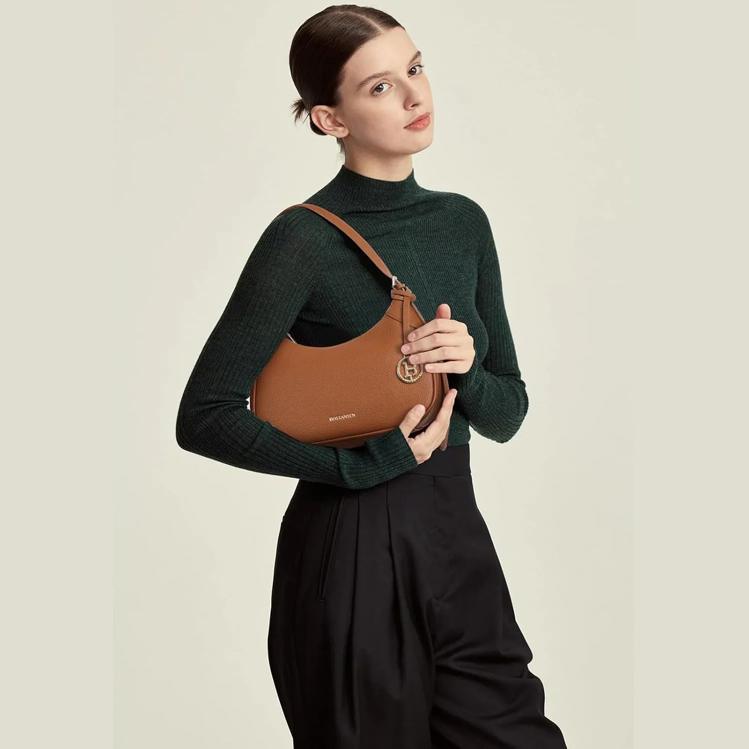 BOSTANTEN Small Purses for Women Trendy Cresent Shoulder Bag Hobo Handbags