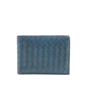 Bottega Veneta Navy Leather Wallet