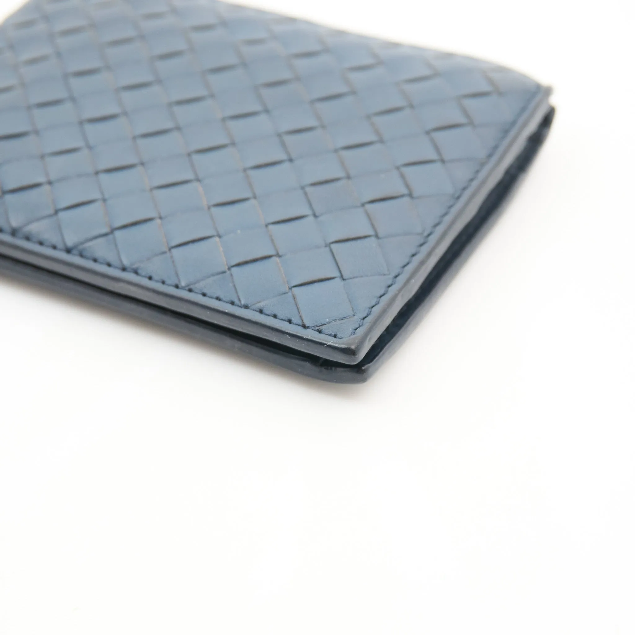 Bottega Veneta Navy Leather Wallet