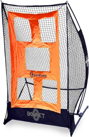 Bownet PassZone Attachment for Portable Solo Football Kicker Practice Net (40" x 60") Quarterback Throwing Passer Training - Five Target Zones