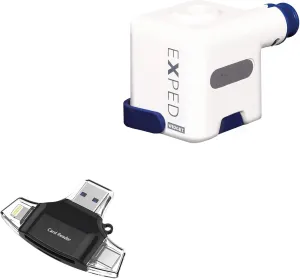 BoxWave Smart Gadget Compatible with Exped Widget Pump - AllReader SD Card Reader, microSD Card Reader SD Compact USB - Jet Black