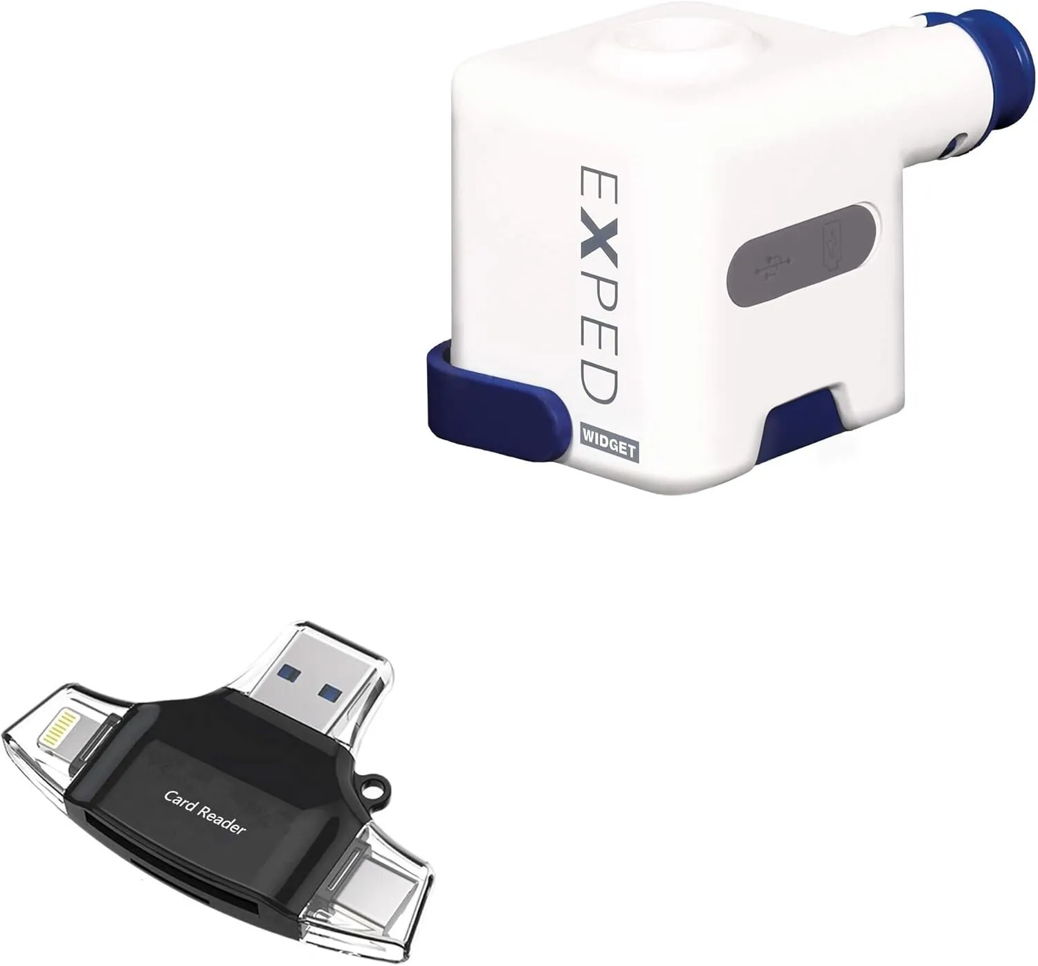 BoxWave Smart Gadget Compatible with Exped Widget Pump - AllReader SD Card Reader, microSD Card Reader SD Compact USB - Jet Black