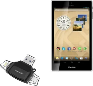 BoxWave Smart Gadget Compatible with Prestigio MultiPad Color 8.0 3G - AllReader SD Card Reader, microSD Card Reader SD Compact USB - Jet Black