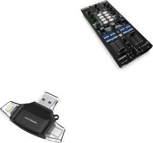 BoxWave Smart Gadget Compatible with Reloop Mixtour Pro - AllReader SD Card Reader, microSD Card Reader SD Compact USB - Jet Black