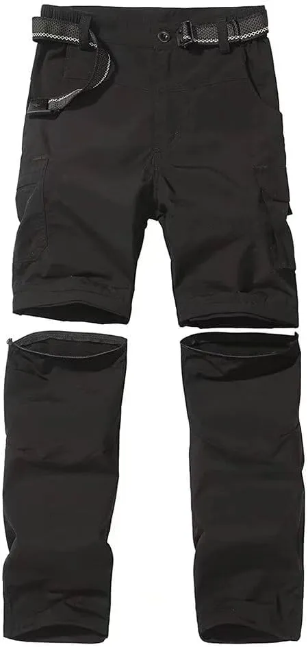 Boy's Hiking Cargo Pants Kids' Outdoor Quick Dry Pants Casual Youth Climbing Convertible Trouser Fishing Pants