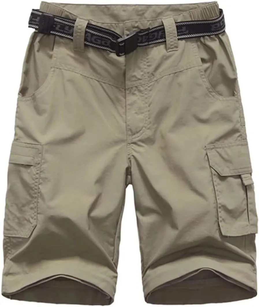 Boy's Hiking Cargo Pants Kids' Outdoor Quick Dry Pants Casual Youth Climbing Convertible Trouser Fishing Pants