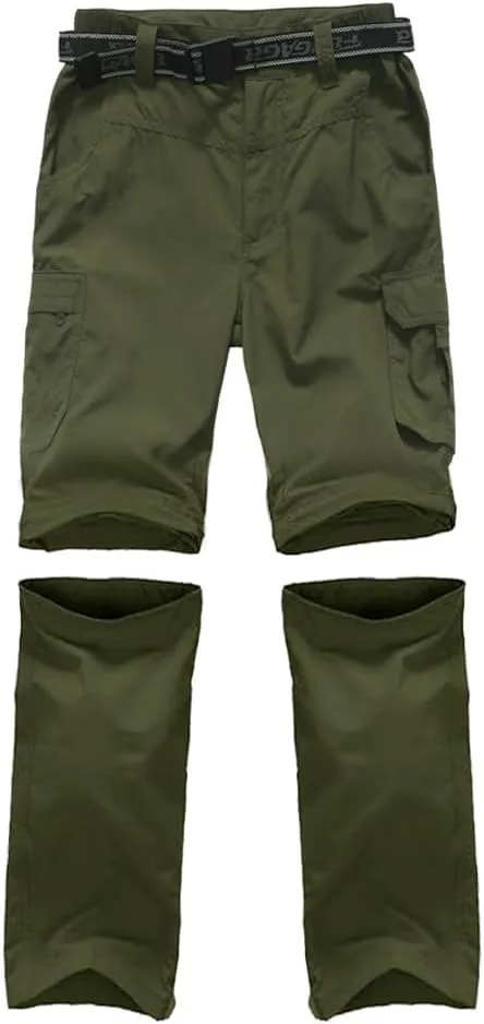 Boy's Hiking Cargo Pants Kids' Outdoor Quick Dry Pants Casual Youth Climbing Convertible Trouser Fishing Pants
