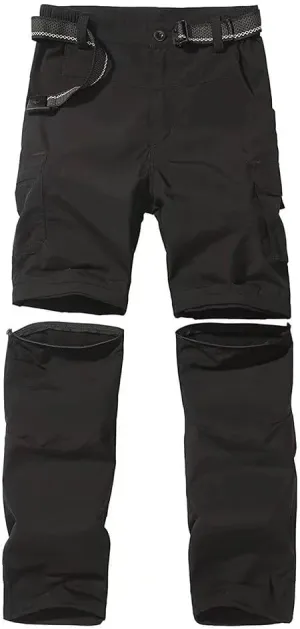 Boy's Hiking Cargo Pants Kids' Outdoor Quick Dry Pants Casual Youth Climbing Convertible Trouser Fishing Pants
