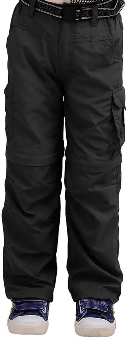 Boy's Hiking Cargo Pants Kids' Outdoor Quick Dry Pants Casual Youth Climbing Convertible Trouser Fishing Pants